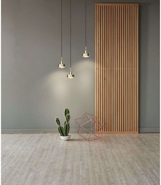 Lampada a sospensione ANTIDARK, Dorato / Ottone, Soggiorno, Alluminio