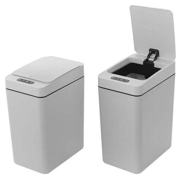 Cestino automatico, sensore a infrarossi, design impermeabile, grigio, 12 L