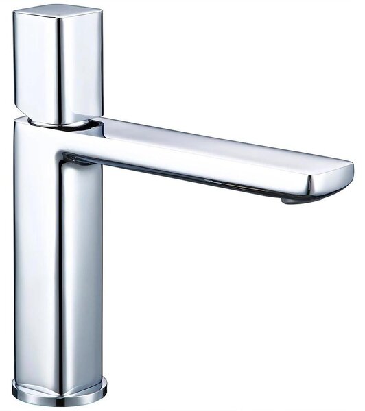 Rubinetto da bagno - Miscelatore per lavabo - Miscelatore monocomando - Montaggio a foro singolo - Miscelatore termostatico per acqua calda e fredda - Cartuccia in Vetroceramica - Acciaio inossidabile - Cromo