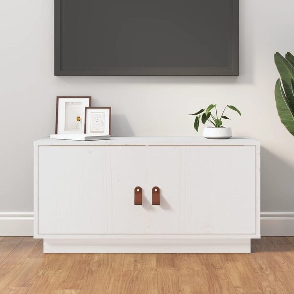 Mobile Porta TV，Mobili TV，Supporto per TV da Soggiorno Bianco 156x37x45 cm  in Legno Massello