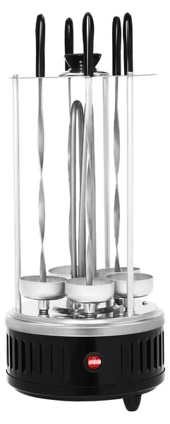 Griglia rotante elettrica - Spiedo verticale - 1000 W - Acciaio inossidabile 304 - Griglia per kebab e shawarma con spina di tipo EU - Grigio scuro