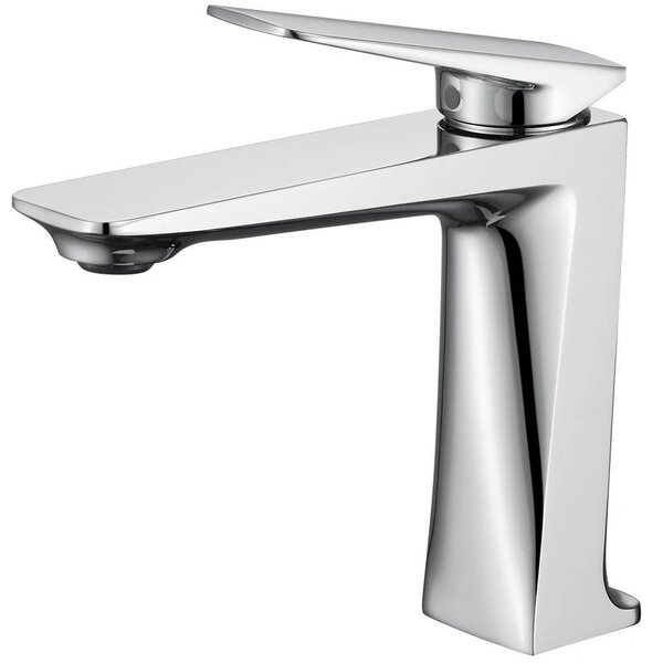 Miscelatore monocomando per lavabo da bagno - Modello 03001 - Montaggio a foro singolo - Montaggio a incasso - Acqua calda e fredda - Ottone - Finitura cromata lucida