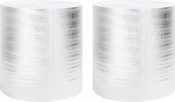 Riflettore di calore per termosifoni 2 pcs Argento 25 x 0,5 m