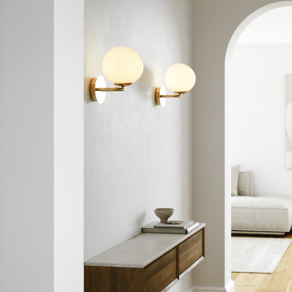 Applique da parete DFTP by Nordlux, Shapes, Dorato / Ottone, Soggiorno, Vetro, Design
