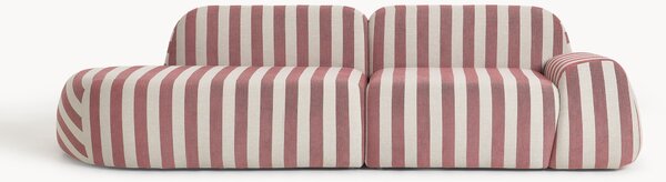 Chaise longue componibile 3 posti a righe Wolke