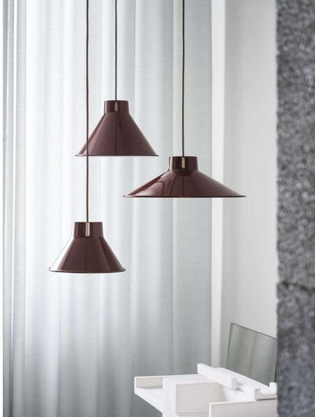 Lampada a sospensione Muuto, Rosso, Sala da pranzo, Metallo, Design