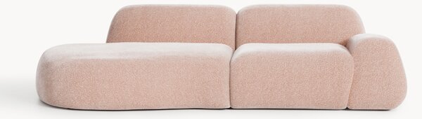 Chaise longue componibile 3 posti in teddy Wolke