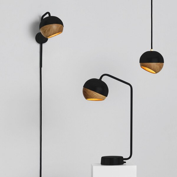 Lampada a sospensione MATER, Ray S, dimmerabile, Nero, Soggiorno, Legno, Design