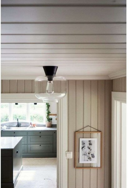Ritz Lampada Da Soffitto Trasparente/Nero - Globen Lighting