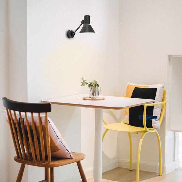 Applique da parete Anglepoise, Type 80 W2, Nero, Soggiorno, Metallo, Design