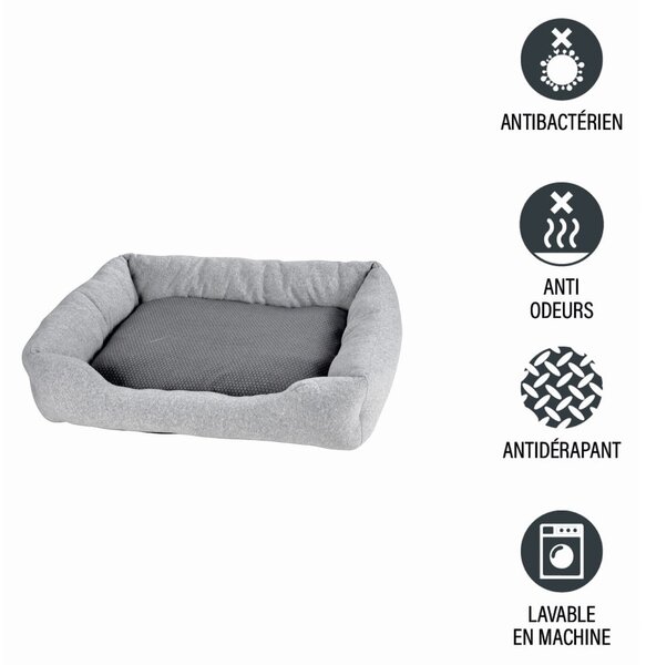 Cuccia grigio chiaro per cane 50x38 cm Graphene – Love Story