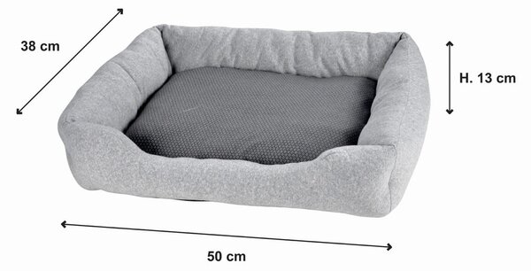 Cuccia grigio chiaro per cane 50x38 cm Graphene – Love Story