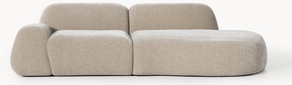 Chaise longue componibile 3 posti in teddy Wolke
