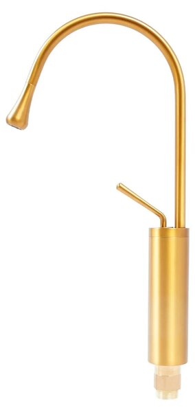 Miscelatore per bagno - Miscelatore per lavabo - Rotazione a 360° - Design moderno - Montaggio a incasso - Interamente in ottone - Con tubi per l'acqua - Colore oro