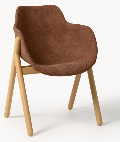 Sedia con braccioli imbottita Carmi