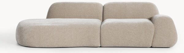 Chaise longue componibile 3 posti in teddy Wolke