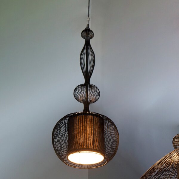 Lampada a sospensione Forestier, Impératrice, dimmerabile, Nero, Soggiorno, Metallo, Design