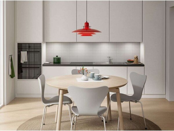 Lampada a sospensione Belid, Rosso, Sala da pranzo, Metallo