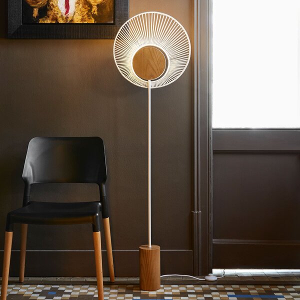 Lampada da terra Forestier, Oyster, Bianco, Soggiorno, Metallo, Design