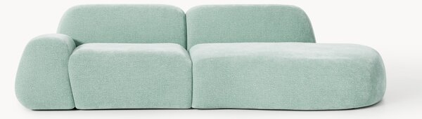 Chaise longue componibile 3 posti in teddy Wolke