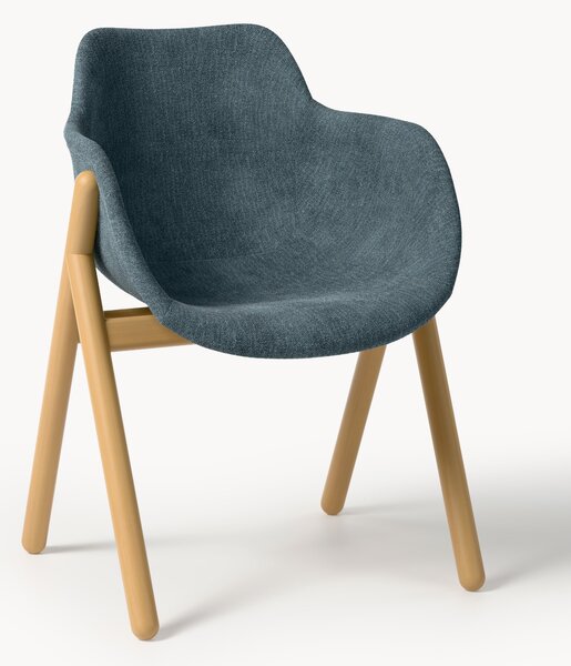 Sedia con braccioli imbottita Carmi