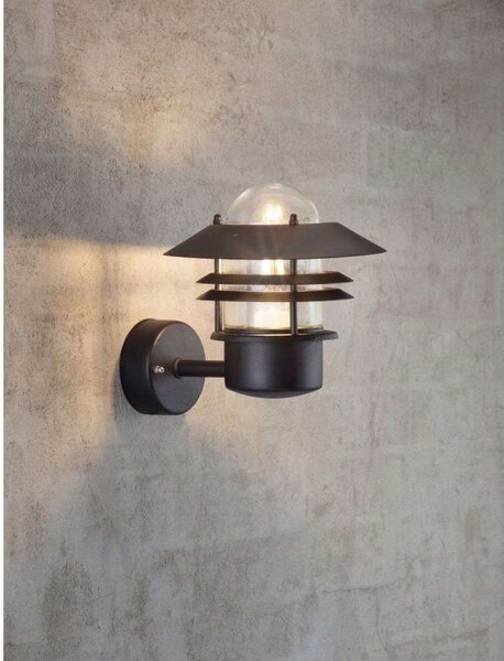 Blokhus Up Lampada da parete nera - Nordlux