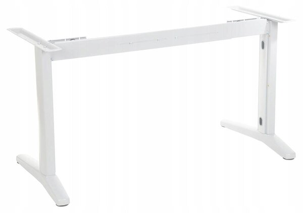 Struttura in metallo per scrivania o tavolo (STL), lunghezza regolabile, gambe regolabili, altezza 72,5 cm, bianco