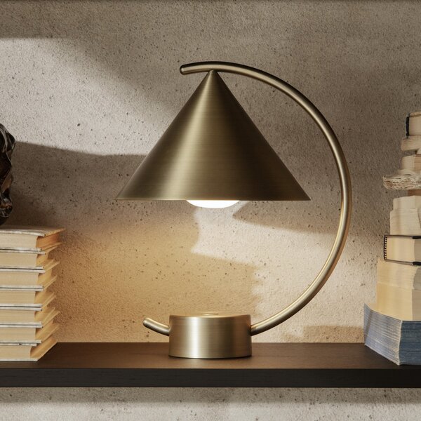 Lampade da tavolo ferm LIVING, Meridian, dimmerabile, Dorato / Ottone, Soggiorno, Metallo, Design