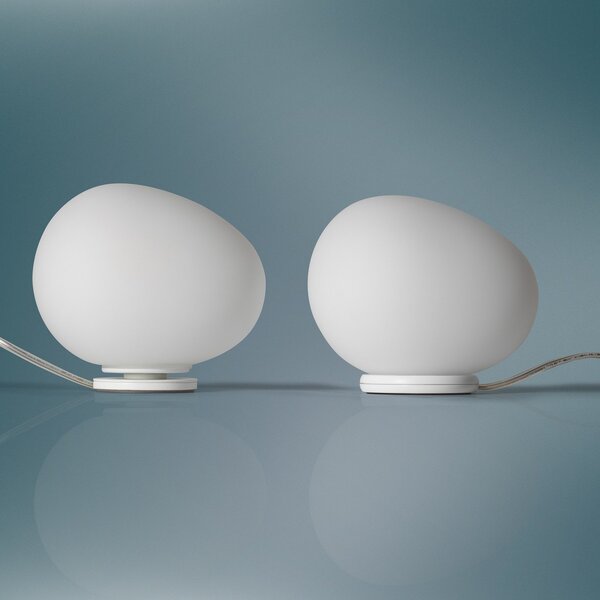Lampade da tavolo Foscarini, Gregg piccola, dimmerabile, Bianco, Soggiorno, Vetro, Design