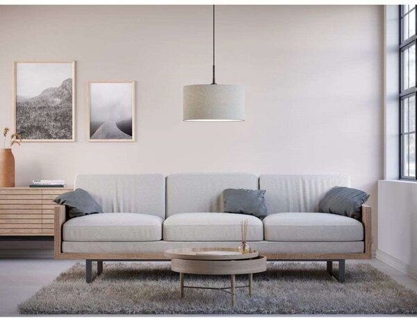 Lampada a sospensione Belid, Bianco, Sala da pranzo, Tessuto / Tessile