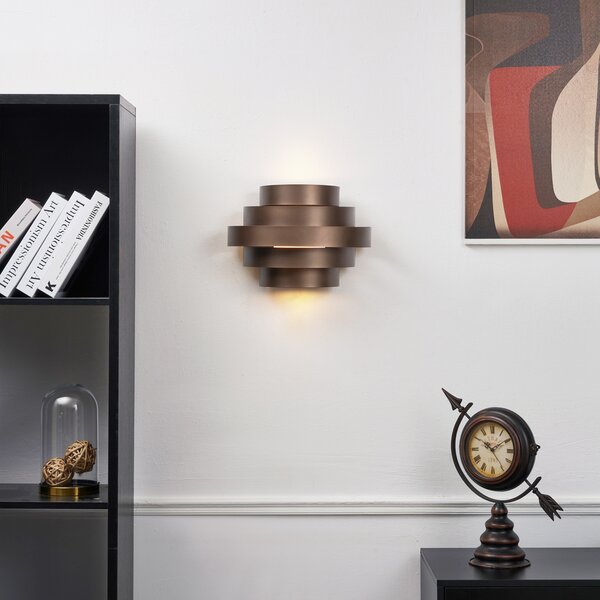 Applique moderna bronzo con LED dimmerabile a 3 livelli - Lines