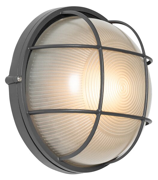 Lampada da parete per esterni industriale grigio scuro IP44 - Hanneke