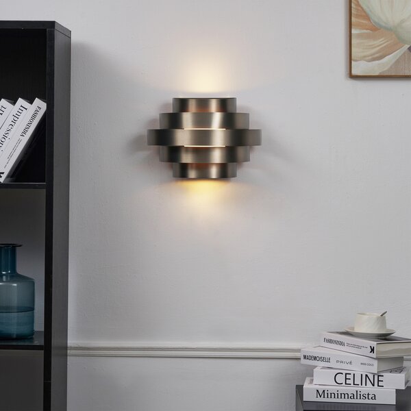 Lampada da parete moderna color canna di fucile con LED dimmerabile a 3 livelli - Lines