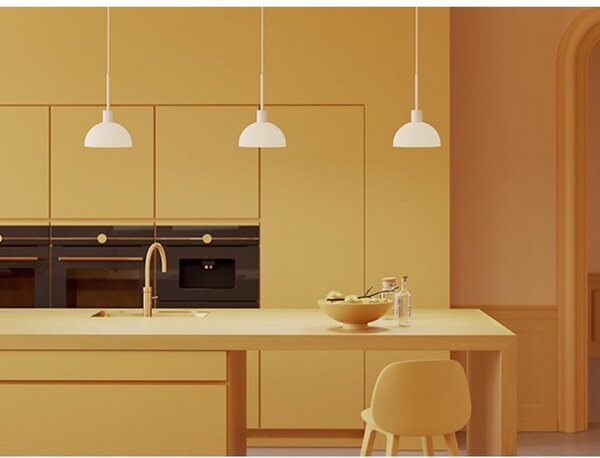 Lampada a sospensione Herstal, Bianco, Sala da pranzo, Metallo