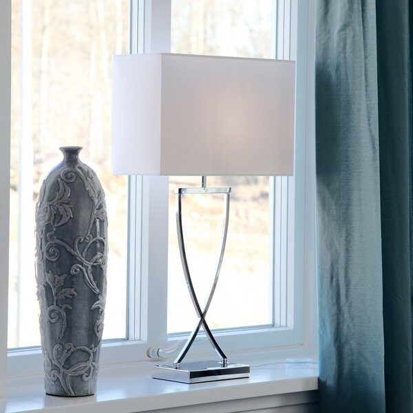 Lampade da tavolo By Rydéns, Omega, Metallizzato, Soggiorno, Tessuto / Tessile, Moderno