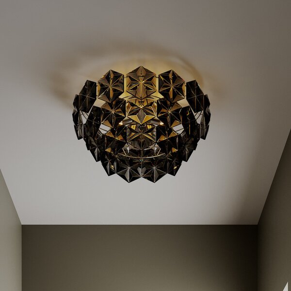Plafoniera By Rydéns, Monarque, dimmerabile, Nero, Soggiorno, Plastica, Design