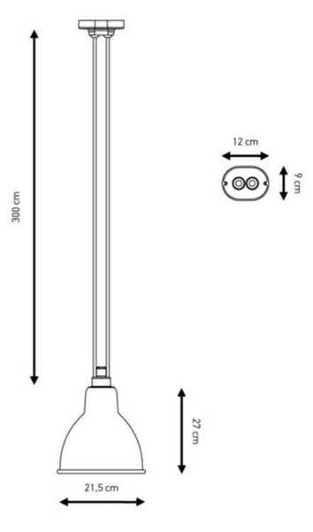 Lampada a sospensione Lampe Gras, Rosso, Soggiorno, Metallo