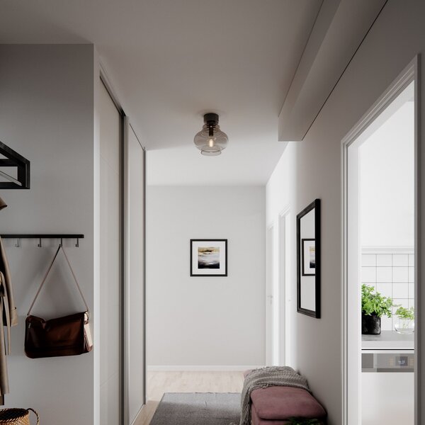 Plafoniera By Rydéns, Dolores, dimmerabile, Grigio, Soggiorno, Vetro, Scandinavo