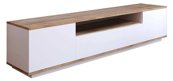 Mobile TV quercia e bianco 180x44x44h cm 3 ante - Asellina