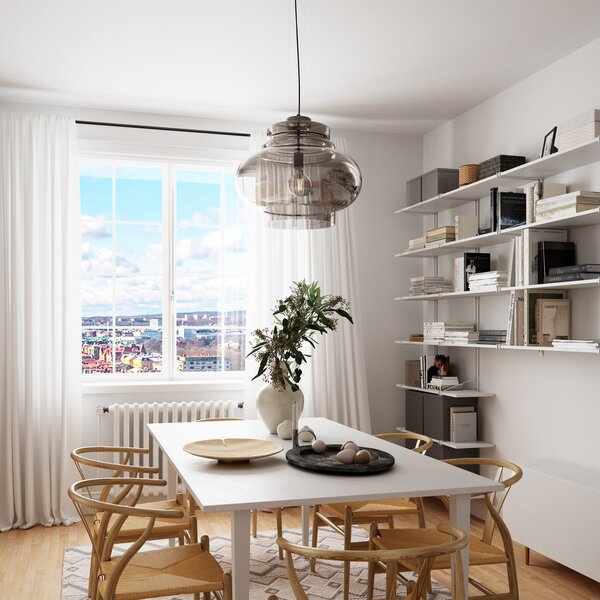 Lampada a sospensione By Rydéns, Dolores, dimmerabile, Grigio, Soggiorno, Vetro, Scandinavo