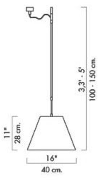 Lampada a sospensione Luceplan, Verde, Sala da pranzo, Alluminio