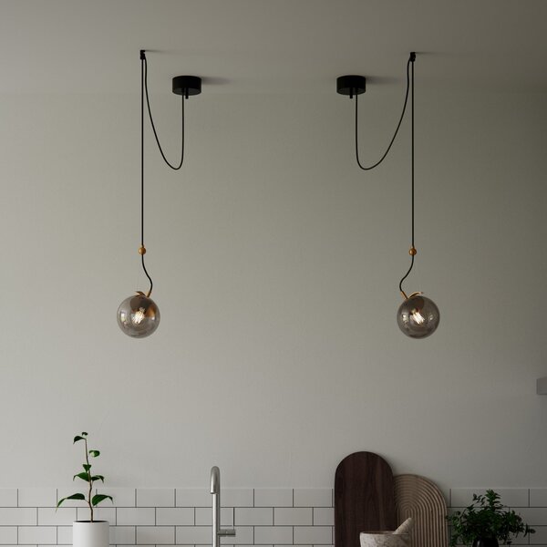 Lampada a sospensione By Rydéns, Carry, dimmerabile, Grigio, Soggiorno, Vetro, Scandinavo