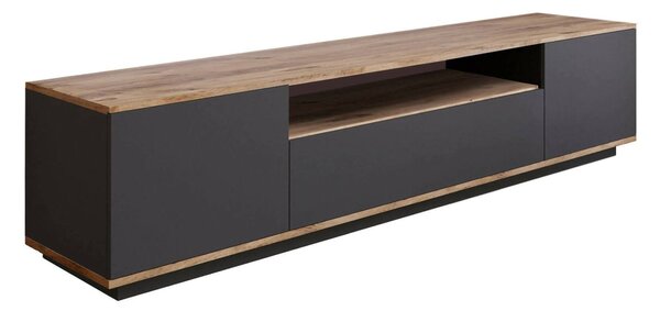 Mobile TV quercia e antracite 180x44x44h cm 2 ante - Asellina
