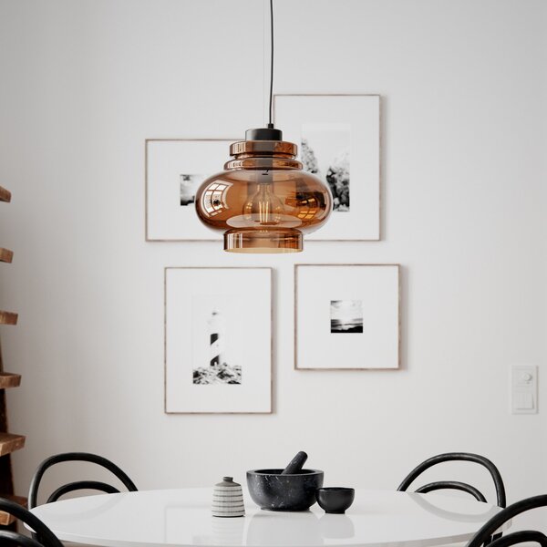 Lampada a sospensione By Rydéns, Dolores, dimmerabile, Marrone / Ruggine, Soggiorno, Vetro, Scandinavo