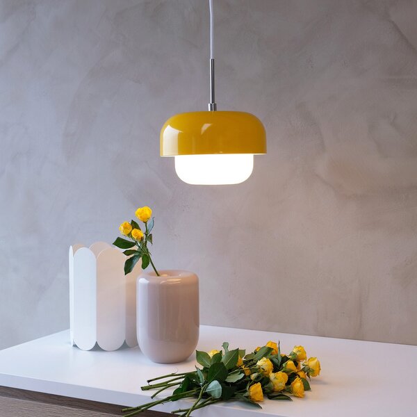 Lampada a sospensione Dyberg Larsen, Haipot, dimmerabile, Giallo, Soggiorno, Metallo, Scandinavo