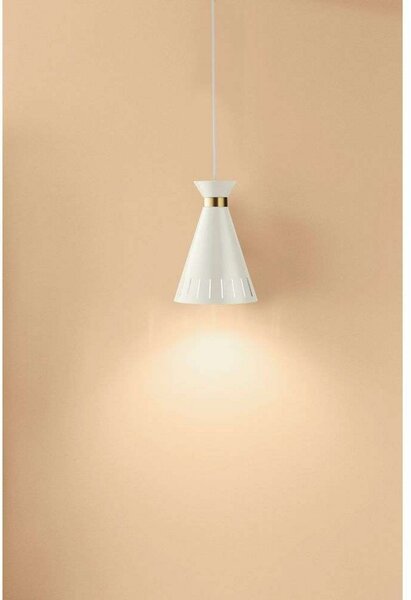 Lampada a sospensione Warm Nordic, Cone, dimmerabile, Bianco, Cucina, Metallo, Vintage