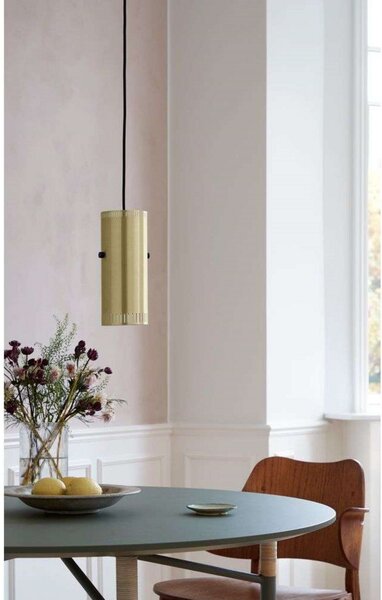 Lampada a sospensione Warm Nordic, Trombone Cylinder, dimmerabile, Dorato / Ottone, Soggiorno, Metallo, Design