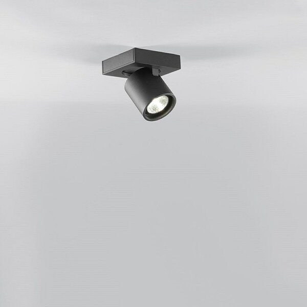Plafoniera LIGHT-POINT, dimmerabile, Nero, Soggiorno, Alluminio