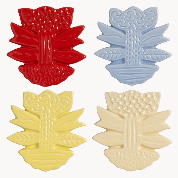 Set di 4 sottobicchieri fatti a mano Blume