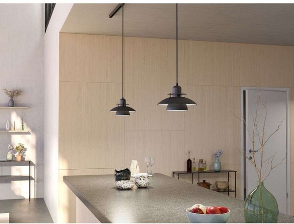 Lampada a sospensione Belid, dimmerabile, Nero, Sala da pranzo, Metallo